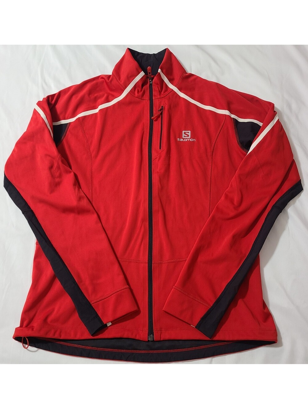 Salomon Clima Wind Dynamics Jacket Womens Sz Large Red Windbreaker Softshell Ski